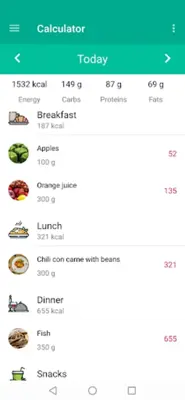 Dietary Calorie Counter android App screenshot 6